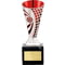 Defender Football Trophy Cup Silver & Red