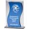 Azzuri Wave Mirror Glass Award Blue & Silver