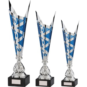 Nebula Laser Cut Cup Silver & Blue