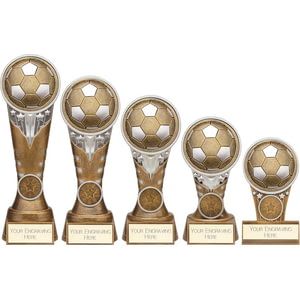 Ikon Tower Football Award Antique Silver & Gold