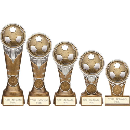 Ikon Tower Football Award Antique Silver & Gold