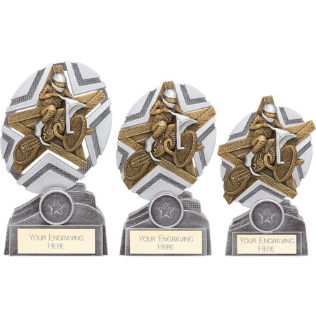 The Stars Motorcross Plaque Award Silver & Gold