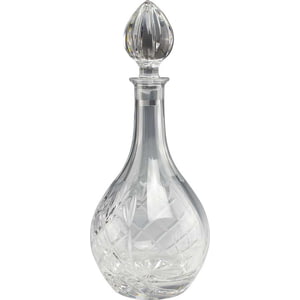 Wine Panelled Crystal Decanter 335mm