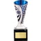 Defender Football Trophy Cup Silver & Blue