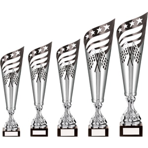 Monza Lazer Cut Metal Cup Silver & Black