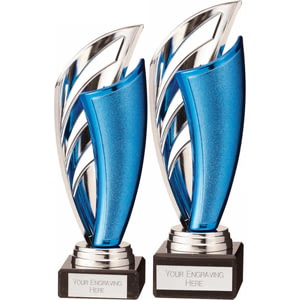 Spartan Plastic Trophy Silver & Blue