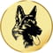 Dog Alsatian Gold 25mm