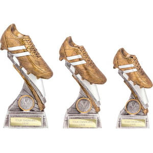 Thunder Flash Football Award Antique Silver & Gold