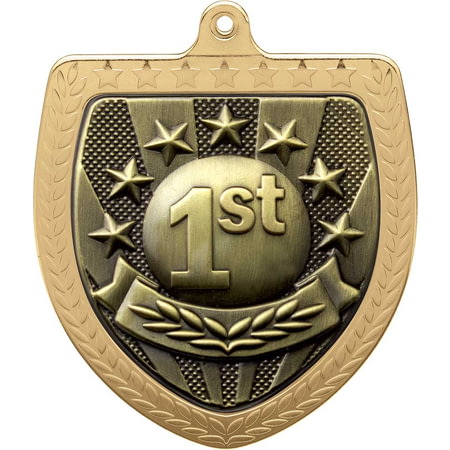 Cobra 1st Place Shield Medal Gold 75mm