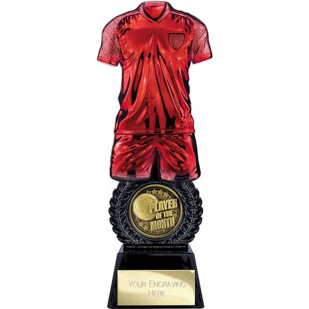 Intensity Football Player of Month Award Red & Carbon Black 260mm