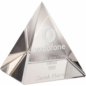 Mystical Pyramid Crystal Award 70mm