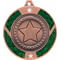 Glitter Star Medal Silver & Green