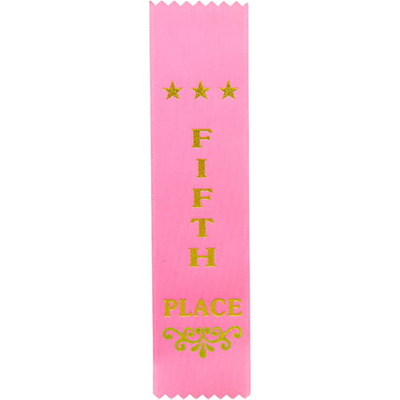 Recognition 5th Place Ribbon Pink 200 x 50mm