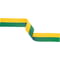 Medal Ribbon Green & Yellow 395x22mm