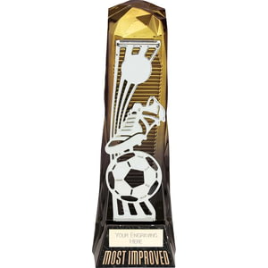 Shard Football Most Improved Award Gold to Black 230mm