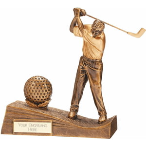 Horizon Golf Male Resin Figure Gold 195mm