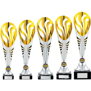 Nebula Cup Laser Cut Trophy Activity Award FREE Engraving 3 sizes Silver & Gold 