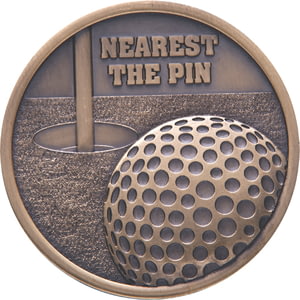 Links Series Nearest The Pin Golf Medal Gold 70mm