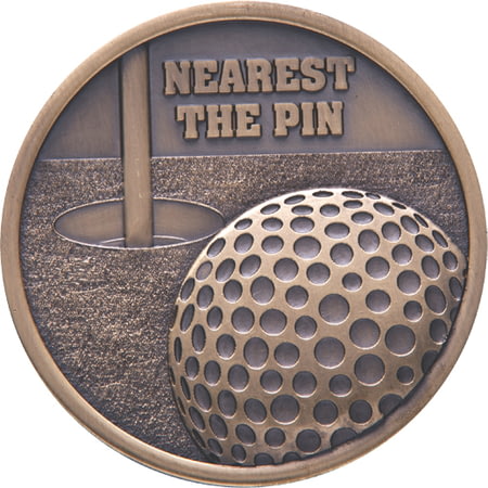 Links Series Nearest The Pin Golf Medal Gold 70mm