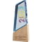 Mountain Peak Glass Award Clear & Beechwood