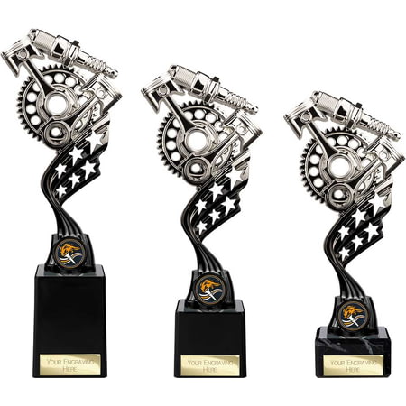 Innov8 Motorsport Plastic Trophy Silver & Black