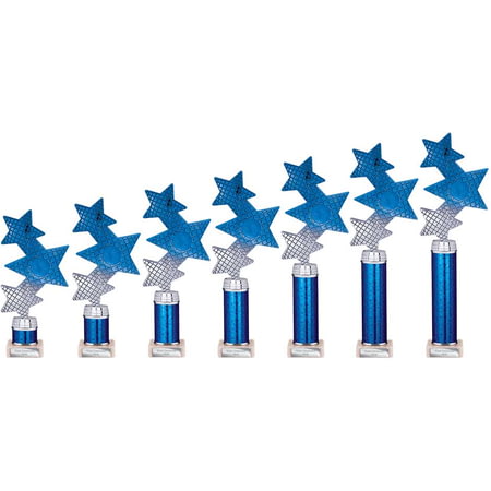 Trinity Star Multisport Tube Trophy Blue & Silver