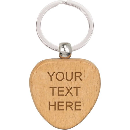 Echo Heart Beechwood Keyring 40mm