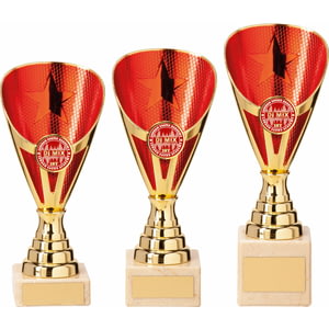 Rising Stars Premium Plastic Trophy Gold & Red