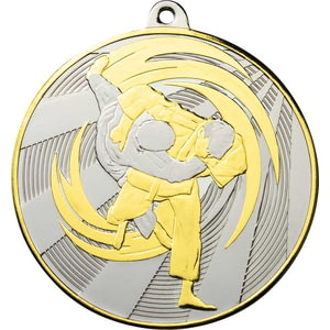 Premiership Judo Medal Gold & Silver 60mm