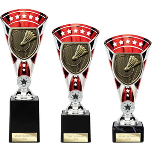 Cobra Star Cup Badminton Silver & Red
