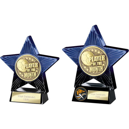 Superstar Player of Month Award Blue & Black 140mm