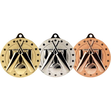 Cascade Stars Cricket Medal 50mm