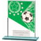 Mustang Football Green Jade Glass Award