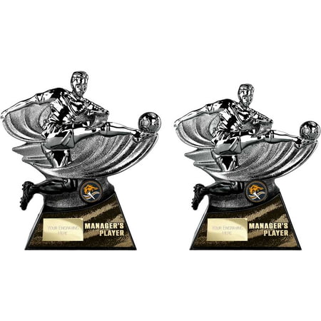 Power Strike Football Managers Player Gunmetal & Black