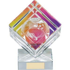 Victorious Football Crystal Cube Award 105mm