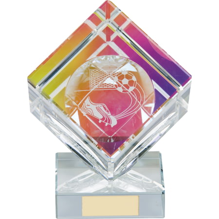 Victorious Football Crystal Cube Award 105mm