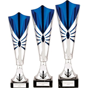 Trident Laser Cup Silver & Blue