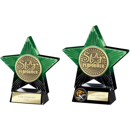 Superstar Star Performer Award Green & Black