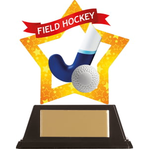 Mini-Star Field Hockey Acrylic Plaque 100mm