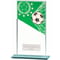 Mustang Football Green Jade Glass Award