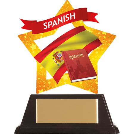 Mini-Star Spanish Acrylic Plaque 100mm