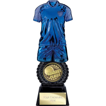 Intensity Football Managers Player Award Blue & Carbon Black 260mm