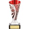 Defender Football Trophy Cup Silver & Red