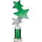 Trinity Star Multisport Tube Trophy Green & Silver