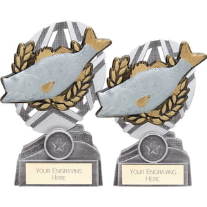 The Stars Fishing Plaque Award Silver & Gold