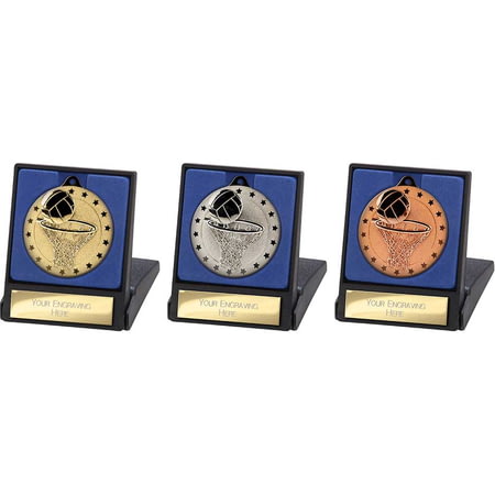 Cascade Stars Netball Medal & Box 50mm