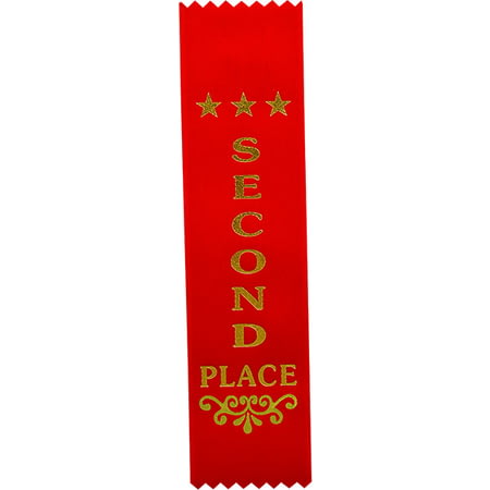 Recognition 2nd Place Ribbon Red 200 x 50mm