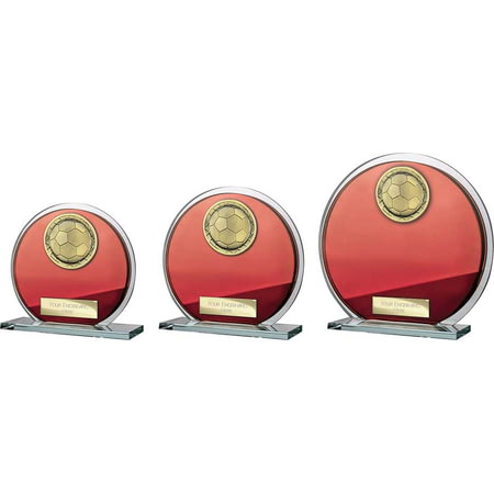 Seismic Superstar Football Circle Plaque Red & Silver