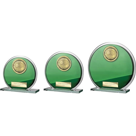 Seismic Superstar Football Circle Plaque Green & Silver