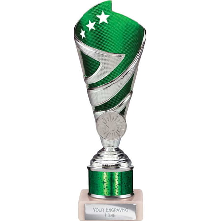 Hurricane Multisport Plastic Tube Cup Silver & Green